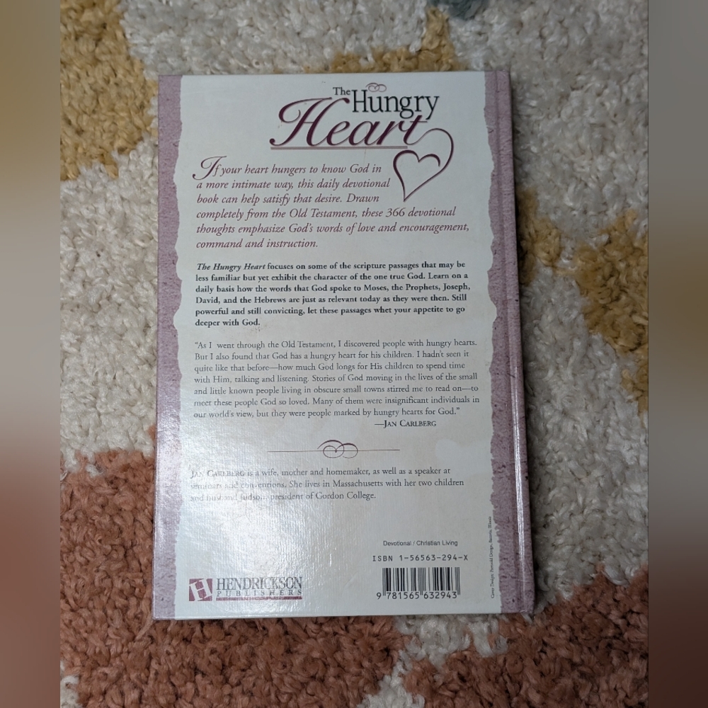 The Hungry Heart: Daily Devotions from the Old Testament by Jan Carlberg - Picture 2 of 3